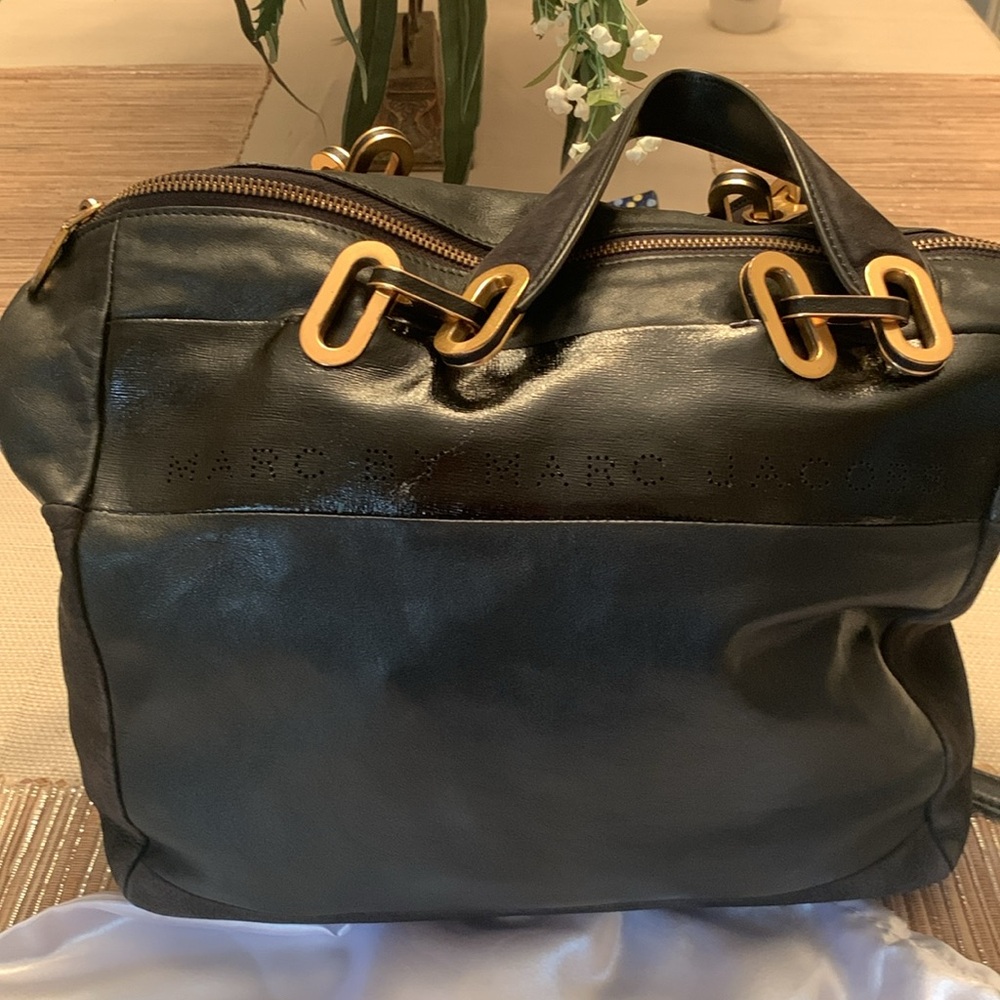 Marc Jacobs Black Tote with Gold Accents - Picture 16 of 16